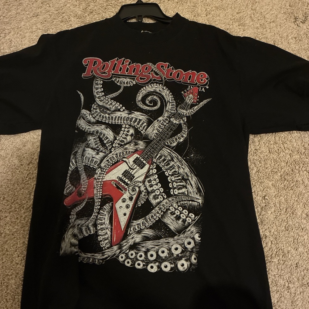 The Rolling Stones Black and Red Short Sleeve Tee